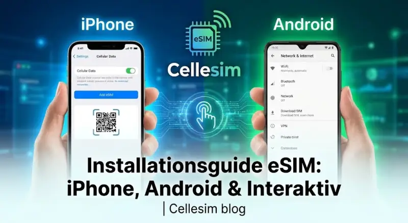 Installationsguide eSIM: iPhone, Android & Interaktiv | Cellesim