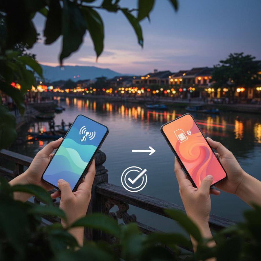 Tip #5 &ndash; J&auml;mf&ouml;r priser: Cellesim vs. lokala SIM-kort i Vietnam 2026 - Cellesim eSIM