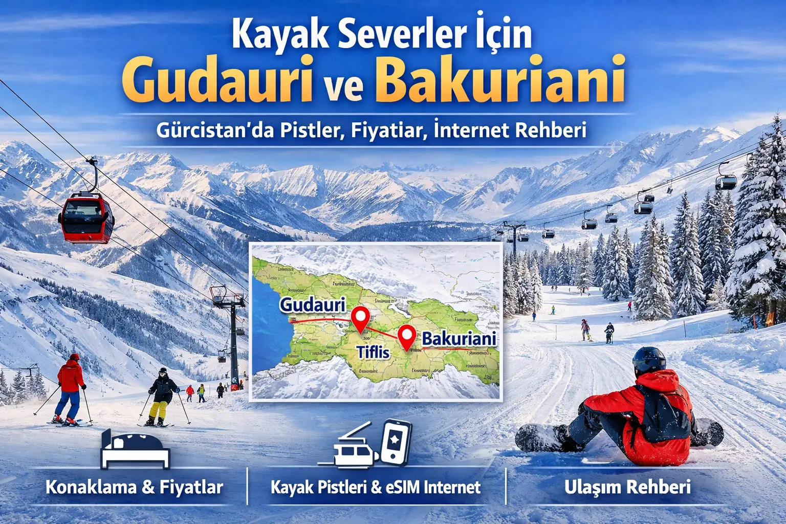 Kayak Severler İçin Gudauri ve Bakuriani: Gürcistan’da Pistler, Fiyatlar, İnternet Rehberi