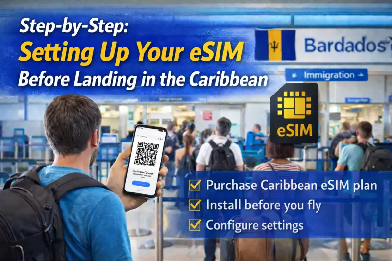 Step-by-Step: Setting Up Your eSIM Before Landing in the Caribbean