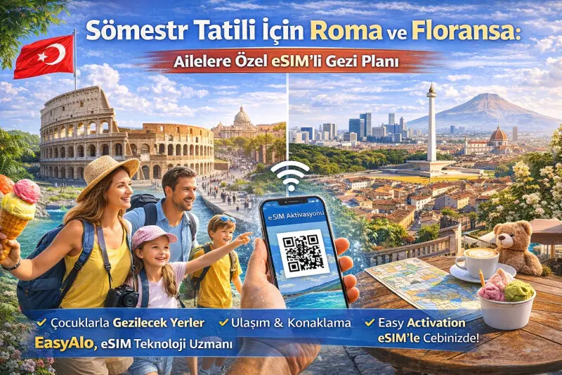 Sömestr Tatili İçin Roma ve Floransa: Ailelere Özel eSIM'li Gezi Planı