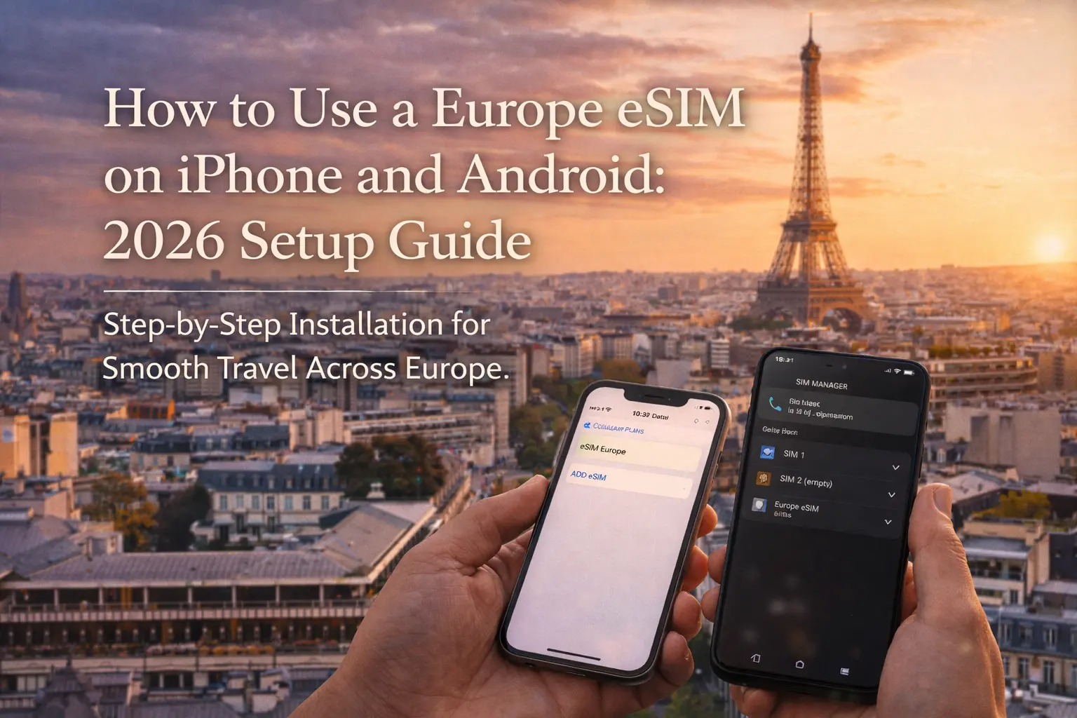 How to Use a Europe eSIM on iPhone and Android: 2026 Setup Guide