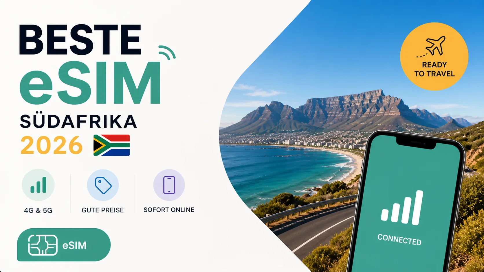 Beste eSIM Südafrika 2026: Plans, Coverage & Setup Guide